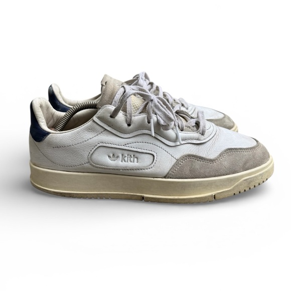 KITH x adidas SC Premiere in white leather with a navy heel tab US Size 9